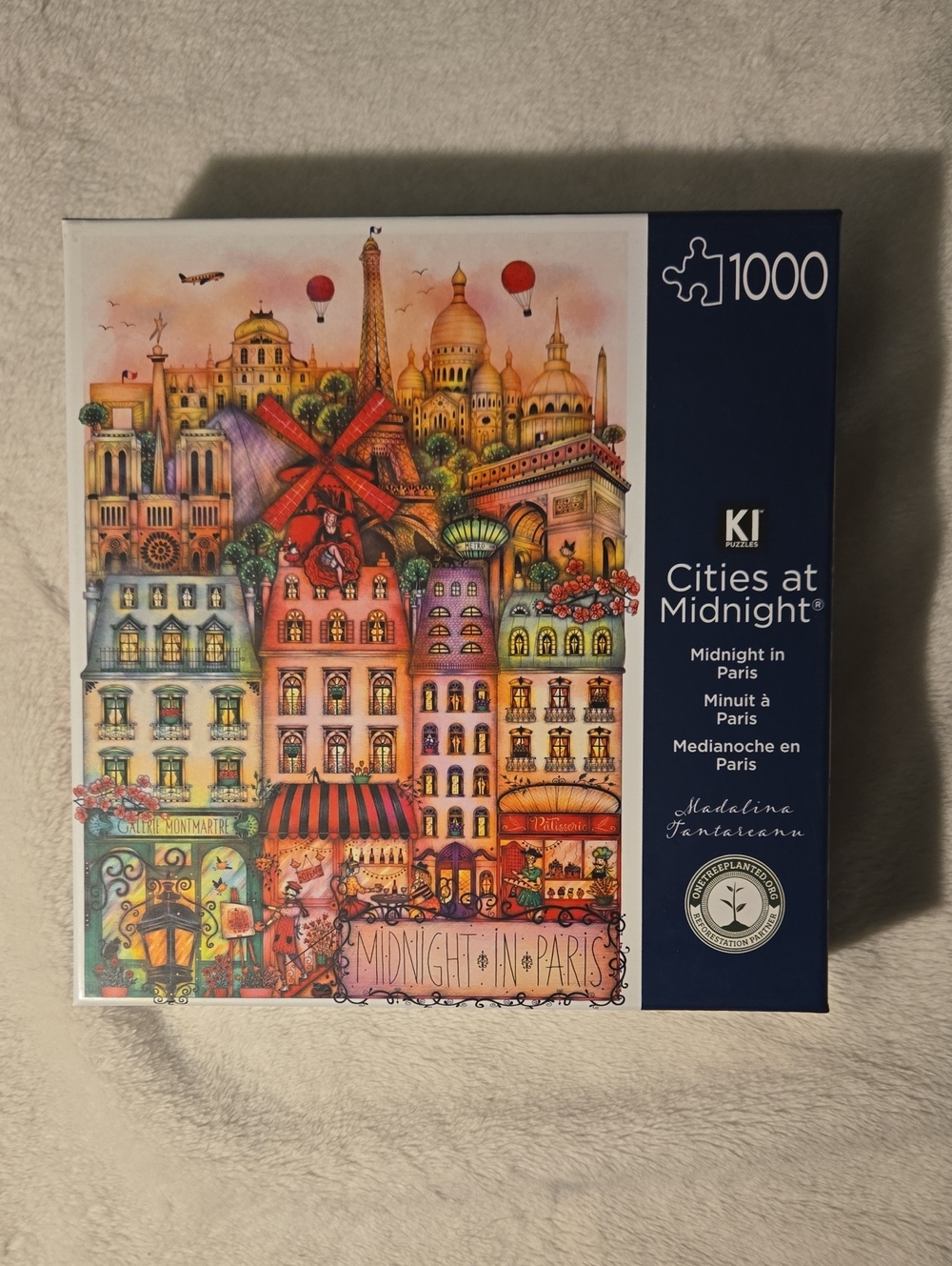 NEW! KI Puzzles - Cities at Midnight - Midnight in Paris 1000 Piece Puzzle